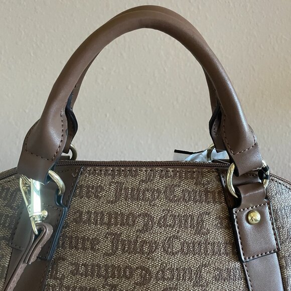 Juicy Couture Chestnut Gothic Satchel Purse With Detachable Crossbody Strap - Picture 2 of 11